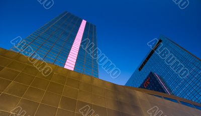 skyscrapers downtown financial district