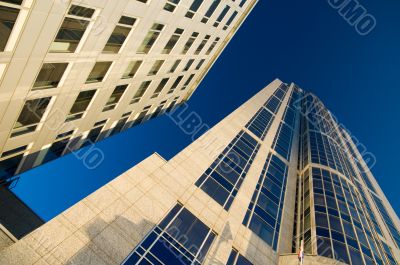luxury apartments and office buildings