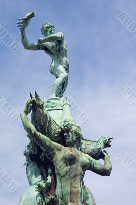antwerp statue mythical hero