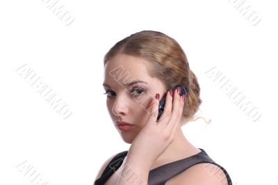 pretty with cell phone