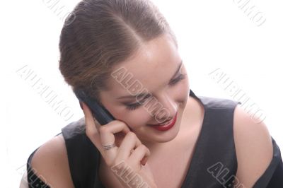 pretty with cell phone