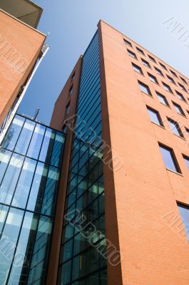 Office tower reflection