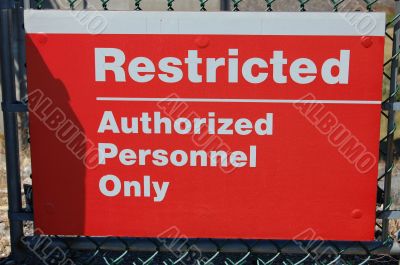 restricted sign