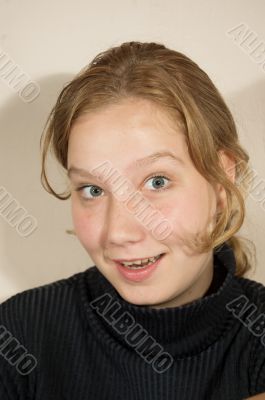young woman looking surprised