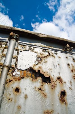 rusty freight container