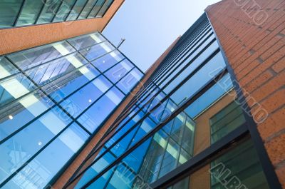 corporate building reflections