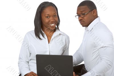 By laptop