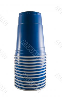 Stack of Blue Party Cups