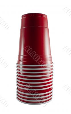 Stack of Red Party Cups
