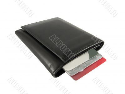 black leather wallet
