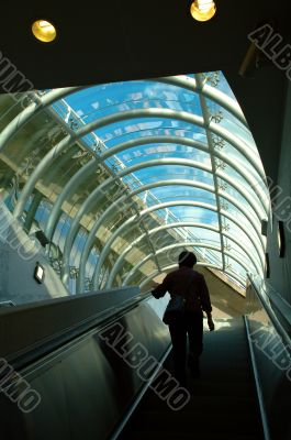 Subway escalator