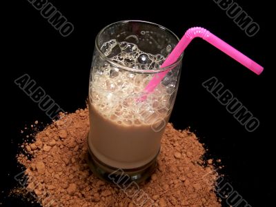 Glass of Chocolate Milk