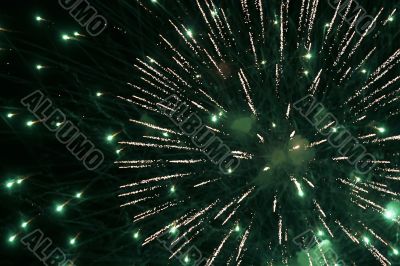 green fireworks