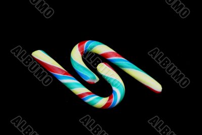 Two candy canes.
