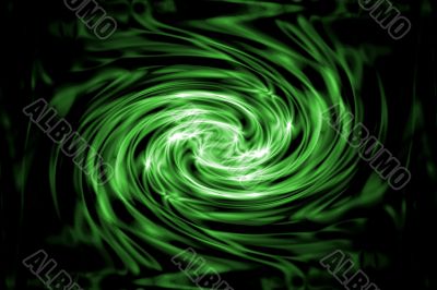 Black And Green Swirled Together