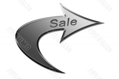Metallic Silver Sale Arrow