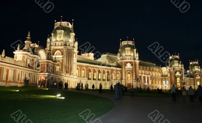 Moscow at night. Tsaritsyno