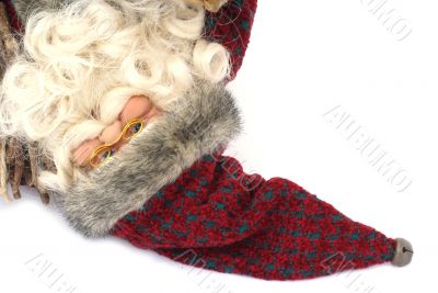 Santa up side down.