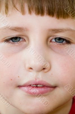 face. portrait of a boy close up