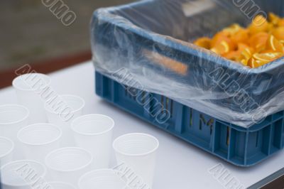 fruit and water after sporting