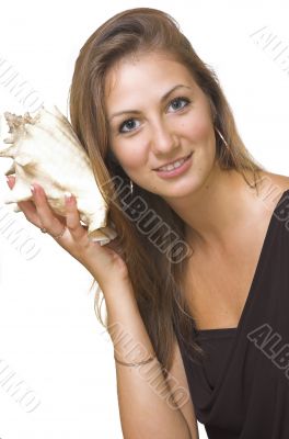  the beautiful girl with a cockleshell
