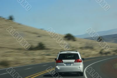 Mountain road, light traffic