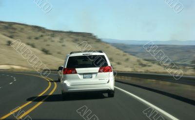 Mountain road, light traffic