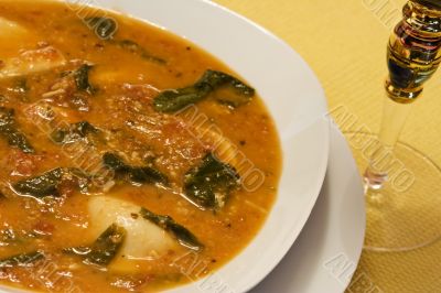 spinach tortellini soup