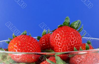 Bowl of organic strawberries