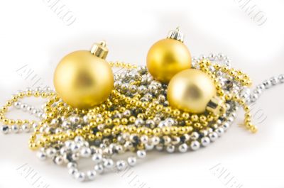 beads and xmas balls