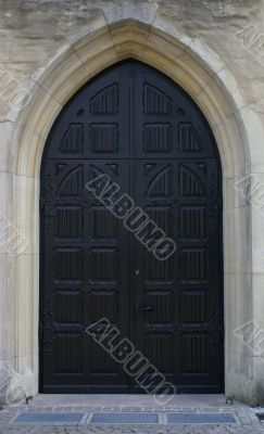 Church door.