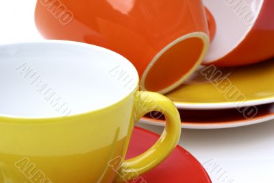 Cup and saucer.