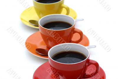 Cups of coffee.