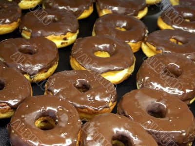 Sweet chocolat donuts.