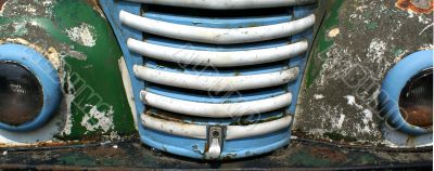 Close up old car.