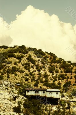 Miner`s Shack and Cloud