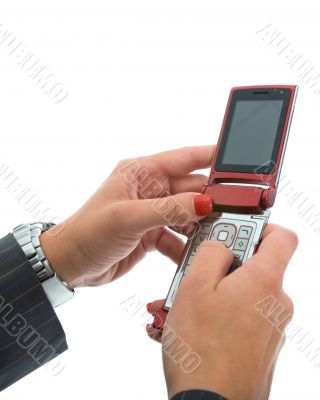 Business woman colling