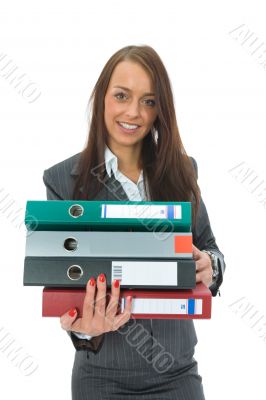 Business woman with folder