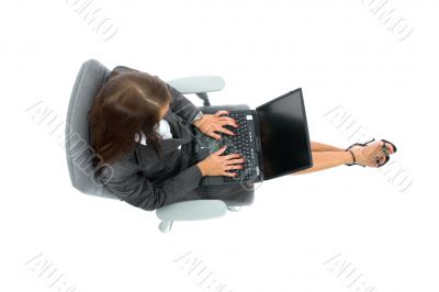 business woman and laptop