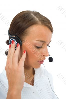 Business woman colling