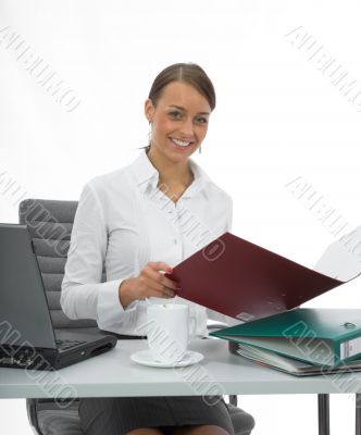 business woman and laptop