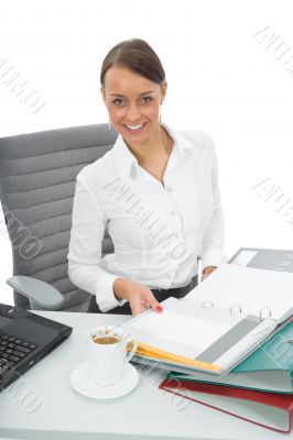 business woman and laptop