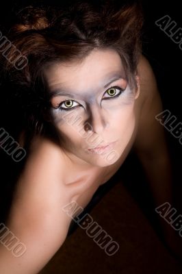 Werewolf looking up
