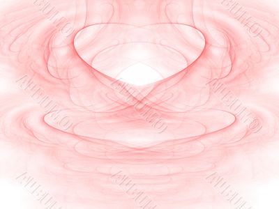 Heart Flows against White