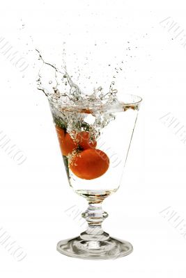 splashed tomatoes