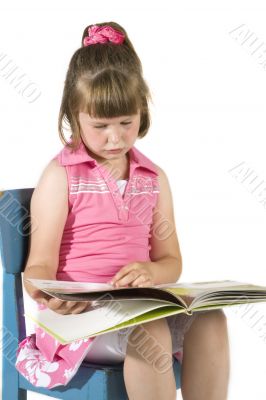 Little girl reading
