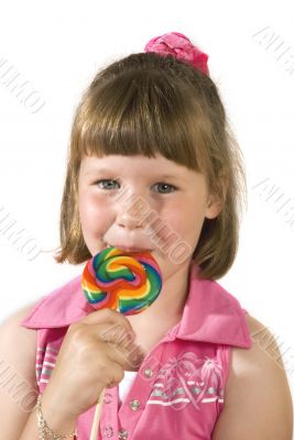 girl with candy