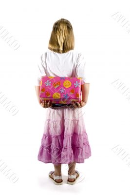 girl with a present