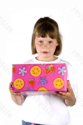 girl with a present