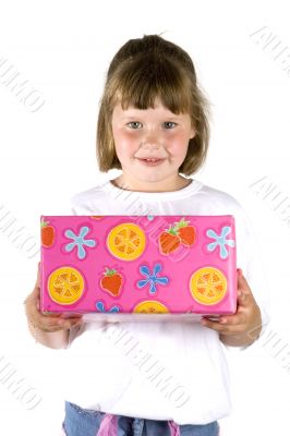 girl with present